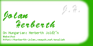 jolan herberth business card